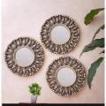 3 Peace Fancy Wall Mirror Décor Decoration Mount Tv Backdrop Party Room Hanging Suns Best for Decoration Purpose. 