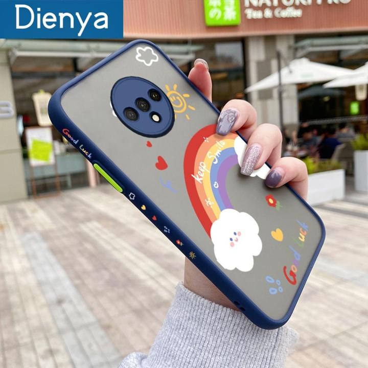 dienya For Oneplus 7T Case Cartoon Cute Rainbow Pattern Thin