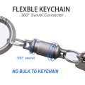 2X Titanium Quick Release Keychain,Detachable Key Ring Pull Apart Keychain,Key Holder Accessory for Bag/Purse/Belt. 