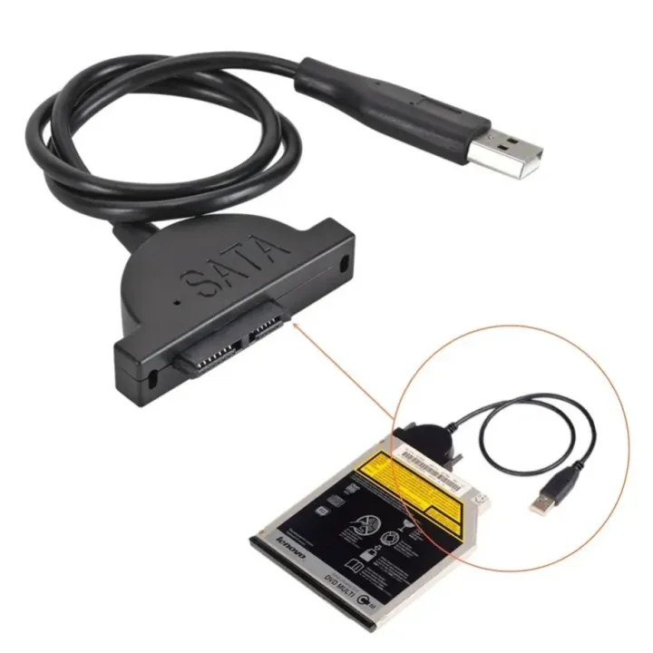 Grwibeou%20USB%202.0%20to%20Mini%20Sata%20II%207+6%2013Pin%20Adapter%20For%20Laptop%20CD/DVD%20ROM%20Slimline%20Drive%20Converter%20Cable%20Screws%20Steady%20Style%20-%20Image%204