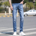 All Size Men_s  Stretch Jeans High Quality Stretch Casual Pants Fashion Blue Slim Denim Mens Jeans. 