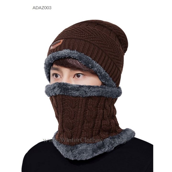 winter cap for men with neck mufler imported china cap excellent quality winter cap set pack of 1 Daraz.pk