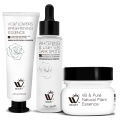 (Pack Of 3) WBM Morning Skin Care Kit | Facial Cleanser, Whitening Restore Cream & Dark Spot Serum. 
