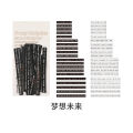 40 pcs Life Quotes Strip English sentence Stickers aesthetic Adhesive Diy Labels Stationery for Scrapbooking Diary Album. 