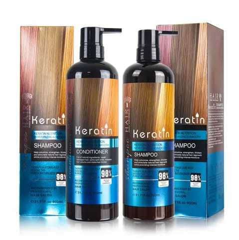 Keratin Hair Care After Protein Sulfate Free Shampoo and Conditioner Set 900ml
