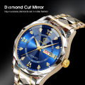 LouisWill Men Watch Men's Fashion Simple Double Calendar Waterproof Steel Band Watch Waterproof Quartz Watch Fashion Men Watches Luxury Men Watch Business Casual. 
