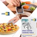 Kitchen Gadgets Set 5 Pieces, Space Saving Cooking Tools Cheese Grater, Bottle Opener, Fruit/Vegetable Peeler, Pizza Cutter, Garlic/Ginger Grinder, Stainless Steel Accessories Dishwasher Safe(Blue)…. 