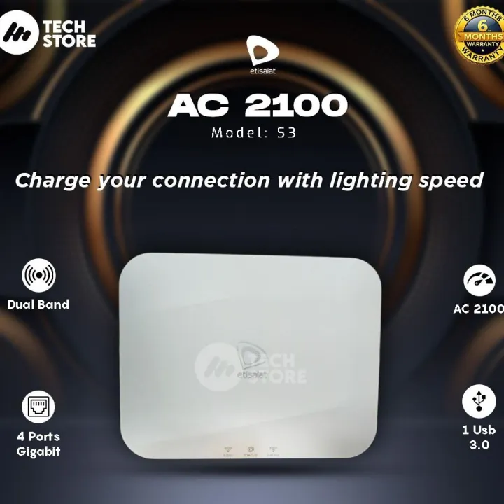 Etisalat wifi router S3 AC 2100 | supports OpenWRT. With USB port ...