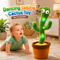 Cute Dancing Talking Cactus Toy for Kids Rechargeable Singing & Repeating Plush Cactus Toy Musical Dancing Educational Toy. 