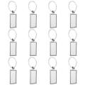 Sublimation Blank Keychain Rectangle Metal Heat Transfer Keychain. 