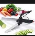 GM Smart Multi-Function Stainless Steel Kitchen Scissors 2 in 1 Cutting Board Chopper Fruit Vegetable Multifunctional. 