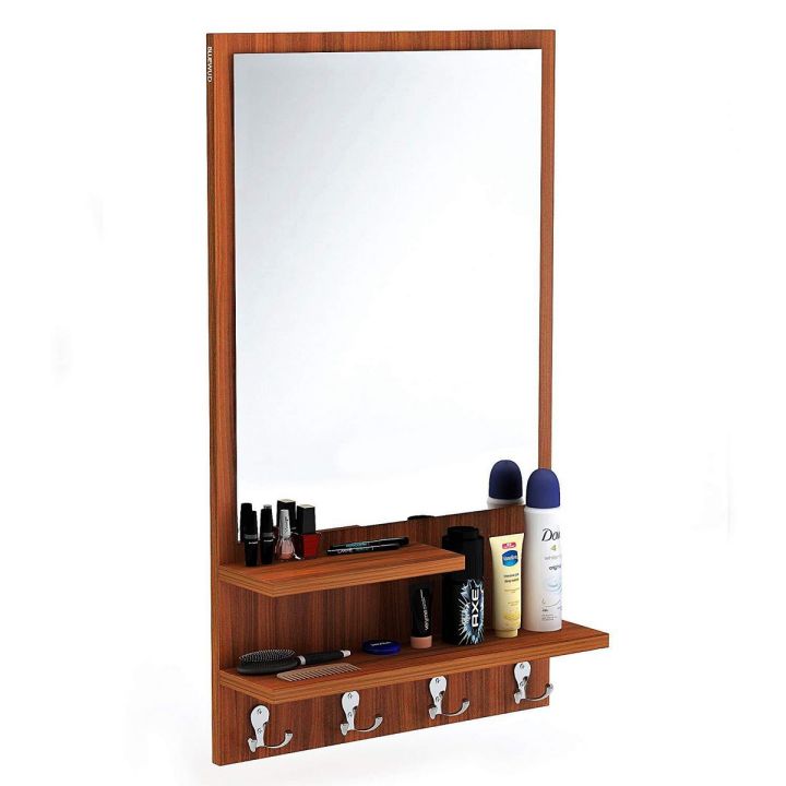Dressing Table with Shelf, Mirror and Hanging Hook