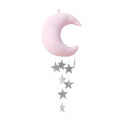 Wall Backdrop Children Room Hanging Moon Stars Stuffed Decor for Baby Bedroom. 