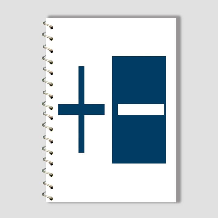Spiral Notebook A4 or A5  -  Plus Minus