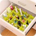 4pcs  DIY Plastic Grid Drawer Dividers Adjustable Sock Underwear Dresser Organizers for Stationary Storage. 