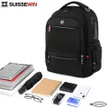 SUISSEWIN 15.6 Laptop Business Commuting Urban Fashion Backpack For Travelling University College School SD6901. 
