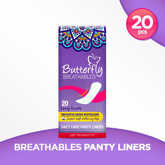 Butterfly Breathables Panty Liners 20 Pcs