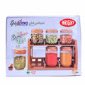 Bright Spice Line Decora 6 Jars Home Spice Rack Set - 1250ml. 