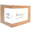 Printed “Thank You” Paper Labels | 5x15cm (Approx. 2x6 Inch) High quality Paper Strips | White & Brown Colors | Elegant Thank You Message Tags for Gift & Packaging. 