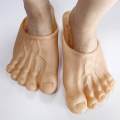 PVC Big Toe Slippers,Fake ,Party Funny Sandals,Halloween Costume Accessories,Funny Feet Slippers , Skin. 