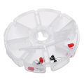 Decoration Round 8 Compartment Box 10cm Clear Bead DIY Craft Jewelry Parts Storage Organizer Container C. 