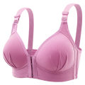 New Large Size Gathered Front Buckle Style Back Without Steel Ring Bra Soft and Traceless Thin Size Underwear For Womencosplay. 