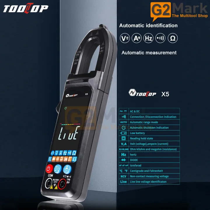 TOOLTOP%20X5%20Handheld%20Clamp%20Meter%20LCD%20Display%20%E2%84%83/%E2%84%89%20Switch%20NCV%20AC%20Voltage%20%C3%87urrent%20Capacitance%20Detection%20with%20Flashlight%20-%20Image%204