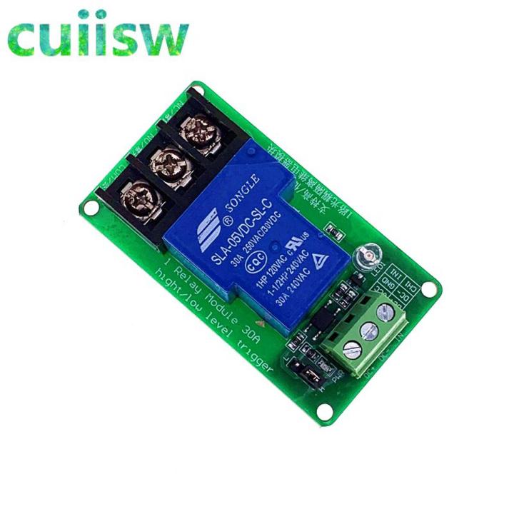 ONE 1 channel relay module 30A with optocoupler isolation 5V 12V 24V supports high and low Triger trigger
