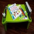 Green Children Portable Multipurpose Plastic Table for Kids and Adult 2 in 1 Study Mini Drawing ,Computer and Laptop Table Desk With Storage Box green. 