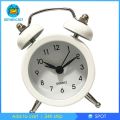 [🆕ALM1-10--] Battery Powered Quartz Alarm Clock, Loud Twin Bell, Bedside Clocks White. 