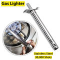 Kitchen Lighter for Gas Stove No Refill Needed Gas Lighter Metallic Spark lighter for stove long lighter for safe ignite stove metal lighter with long shaft stove lighter for gas grill outdoor windproof lighter Silver Stainless Steel Lighter for Gas Stove. 