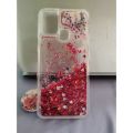 For Samsung M31 Back Cover Water Glitter Shiny Soft Silicon with free pop socket Case for Girls. 