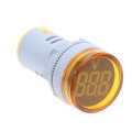 Round Digital AC 220V Voltmeter 50-600V 22mm LED Current Indicator Voltage Meter Mini Volt Tester Panel. 