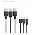 PowerLine Micro USB Cable for Android - 3ft / 0.9 m - Black. 