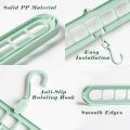 Clothes Hangers Organizers and Storage College Dorm Room Essentials Closet Organizer Magic Space Saving Hangers with 9 Holes. 