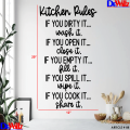 DeWallz # 88 Kitchen Rules for Home Kitchen Wall Art Decal Sticker. 