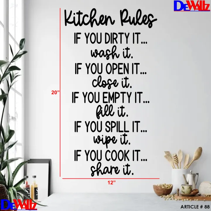 DeWallz%20#%2088%20Kitchen%20Rules%20for%20Home%20Kitchen%20Wall%20Art%20Decal%20Sticker%20-%20Image%203