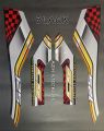 Honda CG125 2026 Stickers | Silver Edition  (Red & Black) | Complete Tank & Side Cover Set | New Model Design. 