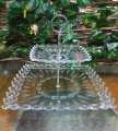 New Imperial Glass Crystal Pastry Stand With Metallic Rod 2 Tier Cake Stand Gift Item Glass Material Classy. 