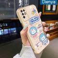 Dienya For Infinix Note 10 Case Cartoon Bear Rabbit Soft Shockproof Phone Cases Square Edge Pattern Luxury Plating Casing Full Back Cover Camera Lens Protection Cover. 