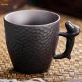 Ceramic Coffee Mugs 86ml Cappuccino Mug for Office Birthday Creative Gift black. 