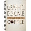 Graphic Designer Power by Coffee - 7275 - Notebook. 