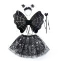 Cute Bat Wings Bat Wings Sets Tutu Skirt 2-8year Bat Wings Skirt Suit Headband Halloween Gift Halloween Stage Wear Sets Halloween Day. 