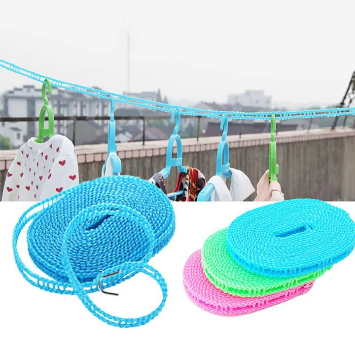 5 Meters Clotheslines Clothes Dryer Outdoor Cloth Hanging Rope Windbreak Non-slip Clothesline