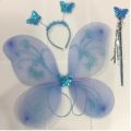 3pcs/Set Butterfly Wing Party Angel Wings Cosplay costume for girls kids princess hairband fairy wants dress Princess Girl Fairy, School Party Dress For Daughter. 