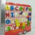 Digital Wooden Alphabet bus - Toy car - Alphabet sorting - Alphabet Puzzle - Intelligence Box - Alphabet Car. 
