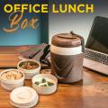 Double Layer Lunch Box With 2 Steel Bowls And 1 Salad Bowl For Office Lunch Carrier Box.. 