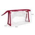 CUSTOMIZE Cosmetic Portable Makeup Pouch Makeup Organizer Beauty Bag Travel Pouch Transparent Cosmetic Case Skincare Storage Makeup Storage Durable Plastic Pouch Zippered Bag Water-Resistant Pouch Multi-Purpose Organizer Portable Storage Essential Carr. 
