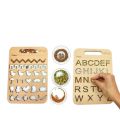 Montessori Wooden Stencil Boards Set of 4. Tracing Kit for Alphabet Letters, Shapes, Numbers, Patterns, Lines, Zig-Zags, Waves, Spirals and Shapes, Large and Small Letters  Best Activity Kit All in One Kit Witn Accessories Size 8x6 Inches. 