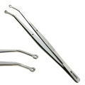 Dental Surgery Corn Suture Tweezer Curved Tissue Holding Suturing Surgical Tweezers 15.5cm. 